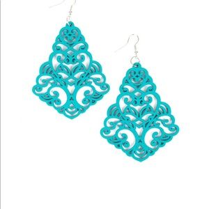 Paparazzi wooden frame earrings